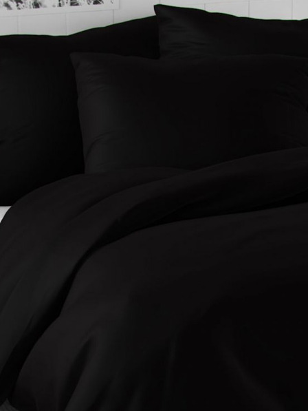 Kvalitex Saténové francouzské povlečení LUXURY COLLECTION 1+2, 220x200, 70x90cm černé