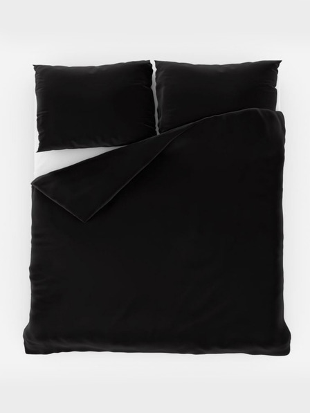 Kvalitex Saténové francouzské povlečení LUXURY COLLECTION 1+2, 200x200, 70x90cm černé