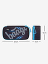 BAAGL  Černý 3 set skate bluelight: batoh, penál, sáček Baagl