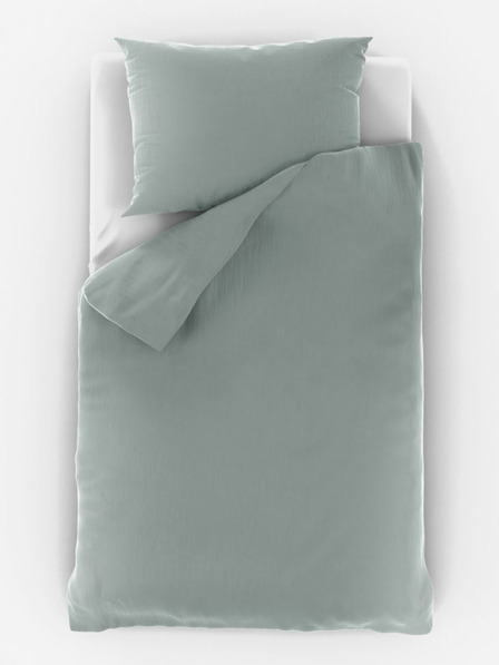 Kvalitex Mušelínové povlečení 140x200, 70x90cm světle zelené Kvalitex