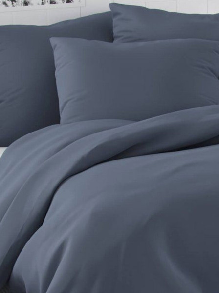 Kvalitex Saténové francouzské povlečení LUXURY COLLECTION 1+2, 200x200, 70x90cm tmavě šedé