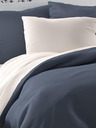 Kvalitex Saténové francouzské povlečení LUXURY COLLECTION 1+2, 220x200, 70x90cm tmavě šedé / bílé