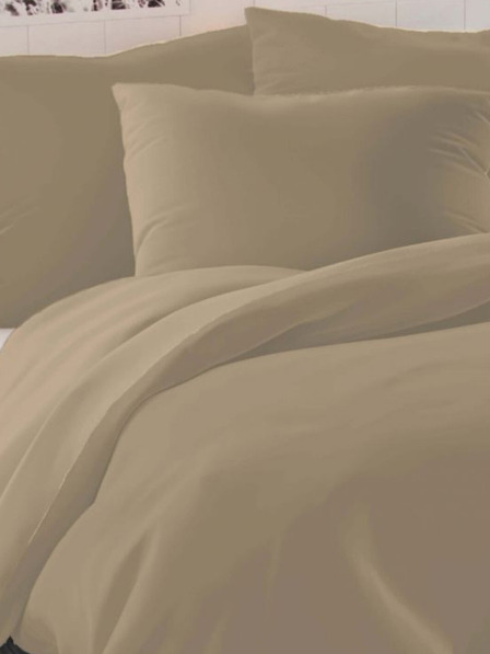 Kvalitex Saténové francouzské prodloužené povlečení LUXURY COLLECTION 1+2, 240x220, 70x90cm béžové