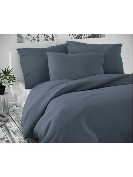 Kvalitex Saténové povlečení Luxury Collection 140x200, 70x90cm tmavě šedé Kvalitex