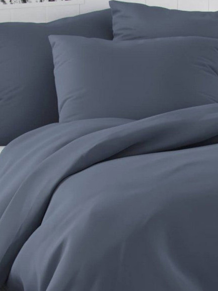 Kvalitex Saténové francouzské povlečení LUXURY COLLECTION 1+2, 220x200, 70x90cm tmavě šedé