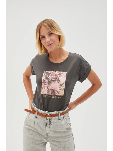 Moodo WOMEN'S TSHIRT L-TS-4630 GREY Moodo