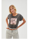 Moodo WOMEN'S TSHIRT L-TS-4630 GREY Moodo