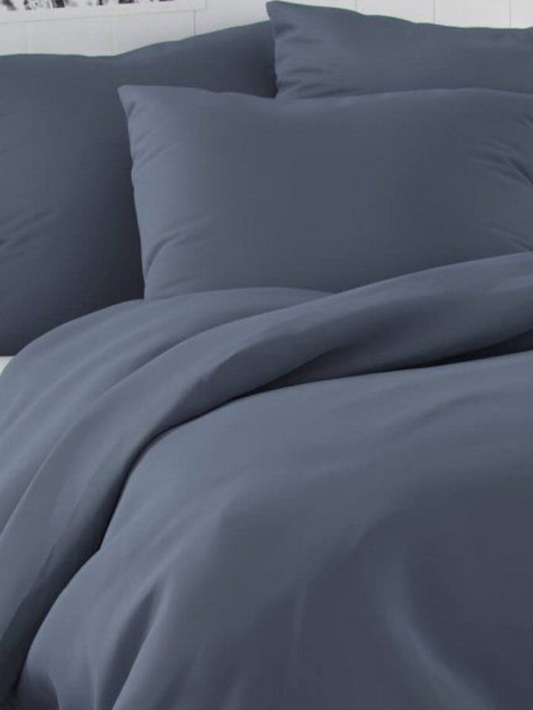 Kvalitex Saténové francouzské povlečení LUXURY COLLECTION 1+2, 220x200, 70x90cm tmavě šedé