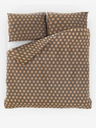 Kvalitex Saténové francouzské povlečení Luxury Collection 1+2, 240x200, 70x90cm Carero béžové Kvalitex