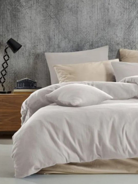 Kvalitex Francouzské mušelínové povlečení 240x220, 70x90cm smetanové Kvalitex