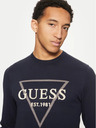 Guess Jeans Pánsky tmavomodrý sveter big triangle logo Guess jeans