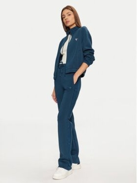 Guess Jeans Dámske modré tepláky s bočným logom Guess jeans