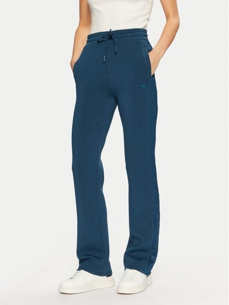 Guess Jeans Dámske modré tepláky s bočným logom Guess jeans