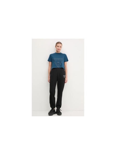 Guess Jeans Dámske modré colette crop tričko Guess jeans