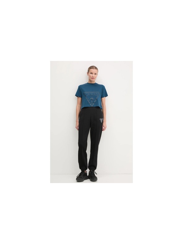 Guess Jeans Dámske modré colette crop tričko Guess jeans