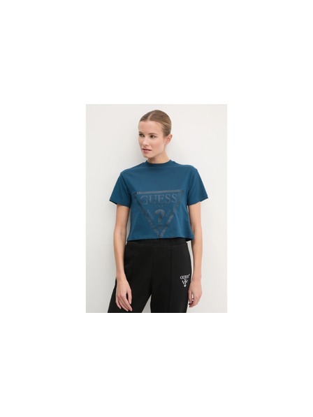 Guess Jeans Dámske modré colette crop tričko Guess jeans