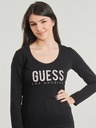 Guess Jeans Dámske čierne tričko Python Guess jeans