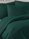 Kvalitex Saténové povlečení LUXURY COLLECTION 140x200, 70x90cm tmavě zelené