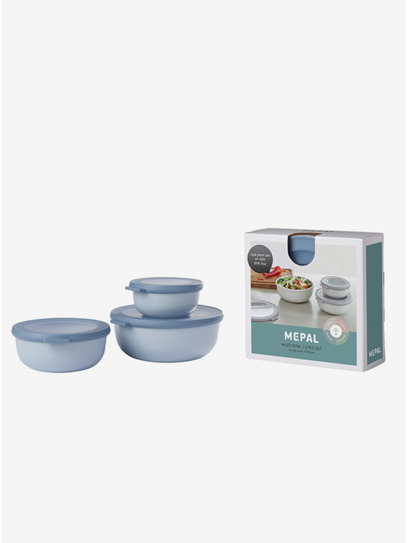 Mepal Sada tří misek v světle modré barvě Mepal Cirqula 350+750+1250 ml