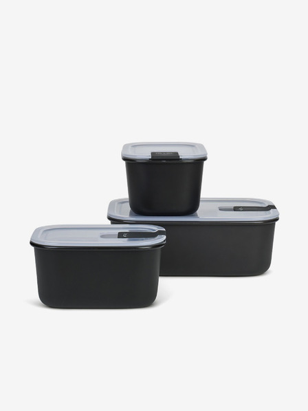 Mepal Set úložných boxů na potraviny v černé barvě Mepal EasyClip 2x450 + 1000 ml