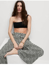 Marks & Spencer Geometrická kalhotová sukně se širokými nohavicemi Marks & Spencer černá