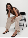 Marks & Spencer Geometrická kalhotová sukně se širokými nohavicemi Marks & Spencer hnědá