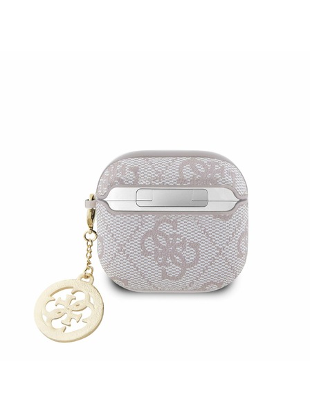 Guess Guess 4G Script PC/PU Charm Pouzdro pro AirPods 4 Pink