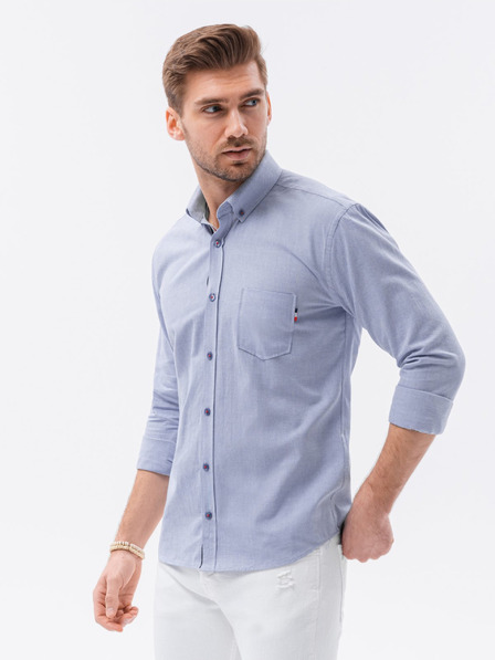 Ombre Clothing Světle modrá pánská košile Ombre Clothing K643