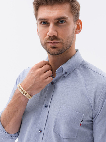 Ombre Clothing Světle modrá pánská košile Ombre Clothing K643
