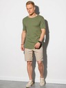 Ombre Clothing Tmavě zelené pánské tričko s nápisem Ombre Clothing S1387