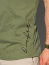 Ombre Clothing Tmavě zelené pánské tričko s nápisem Ombre Clothing S1387