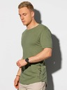 Ombre Clothing Tmavě zelené pánské tričko s nápisem Ombre Clothing S1387