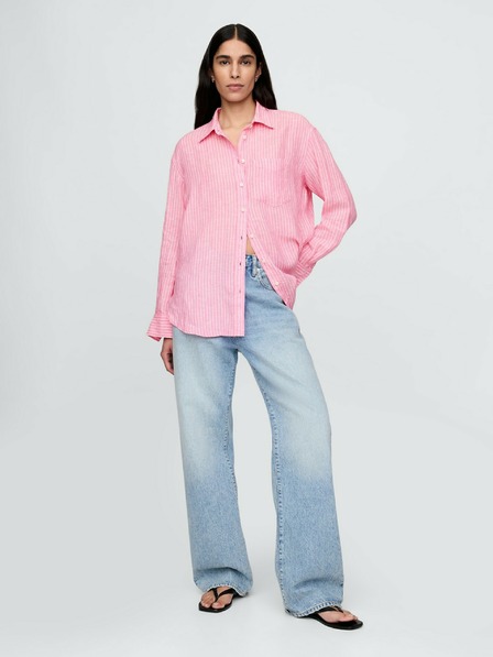 GAP Lněná oversize košile Big Shirt GAP