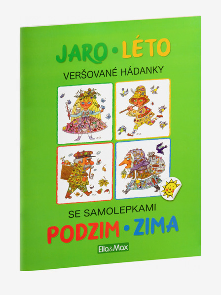 ELLA & MAX JARO, LÉTO, PODZIM, ZIMA – Kniha samolepek a hádanek