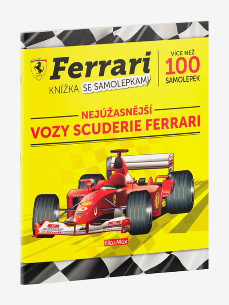 ELLA & MAX FERRARI, vozy Scuderie – Kniha samolepek