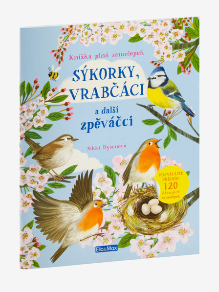 ELLA & MAX SÝKORKY, VRABČÁCI a další zpěváčci – Kniha samolepek