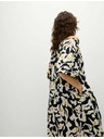 Marks & Spencer Midaxi šaty typu Bardot z čisté bavlny s potiskem Marks & Spencer žlutá