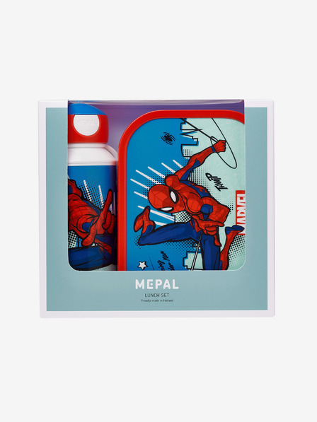 Mepal Modro-červený svačinový set pro děti Mepal Campus Spiderman