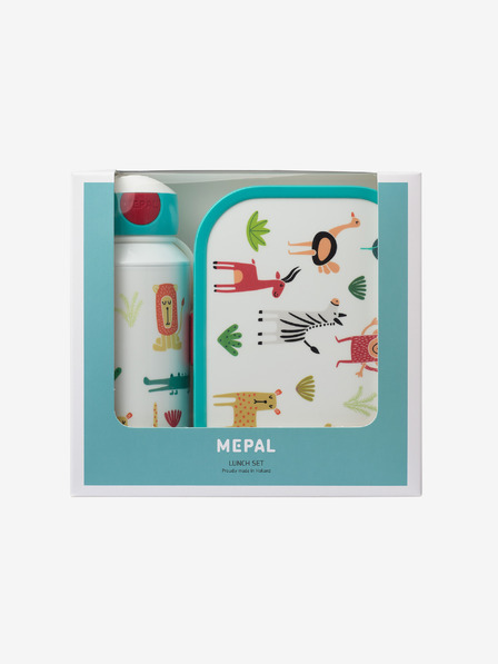 Mepal Modro-bílý svačinový set pro děti Mepal Campus Animal Friends