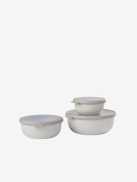 Mepal Set bílých misek Mepal Cirqula Nordic White (3ks)