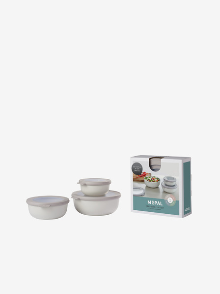 Mepal Set bílých misek Mepal Cirqula Nordic White (3ks)