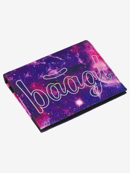 BAAGL  Fialová studentská peněženka Baagl Galaxy