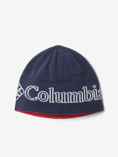 Columbia Růžovo-modrá dětská oboustranná vzorovaná zimní čepice Columbia Youth Urbanization Mix