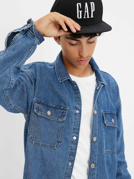 GAP Dětská džínová oversize košile Unisex GAP