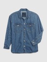 GAP Dětská džínová oversize košile Unisex GAP