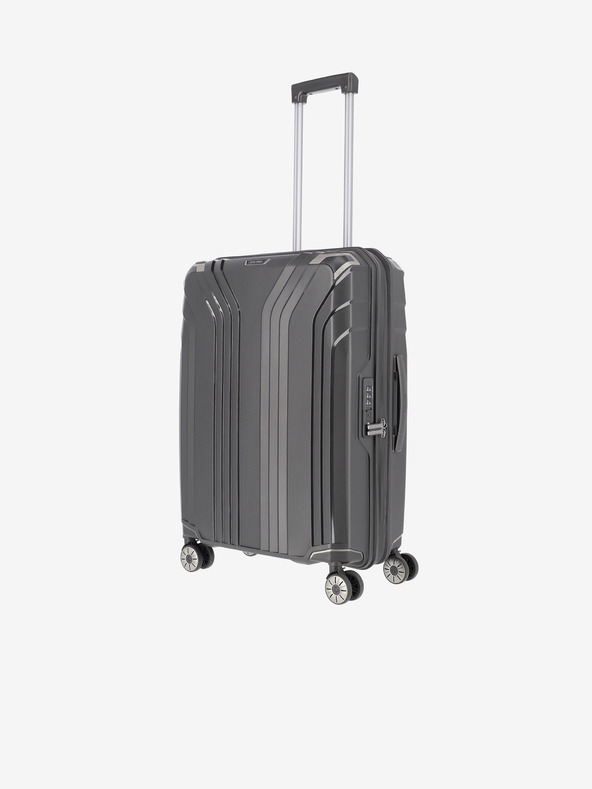 Travelite Cestovní kufr v černé barvě Travelite Elvaa 4w M Black