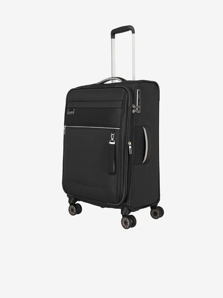 Travelite Černý cestovní kufr Travelite Miigo 4w M Black