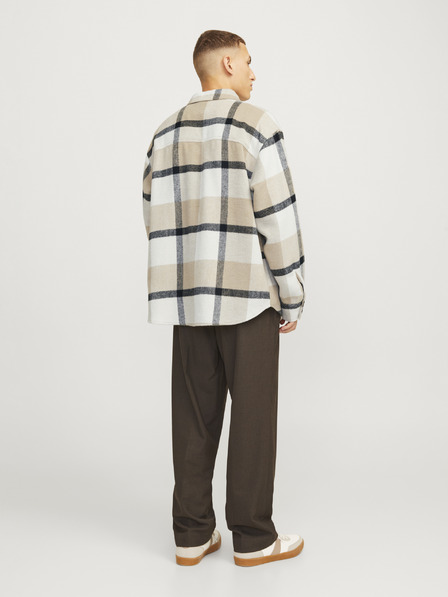 Jack & Jones Béžová pánská svrchní košile Jack & Jones