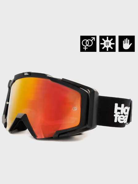 Horsefeathers MTB brýle Patriot - black/mirror red HORSEFEATHERS