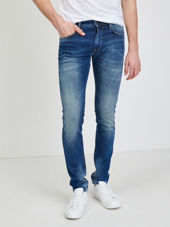 Pepe Jeans Tmavě modré pánské slim fit džíny Pepe Jeans Stanley